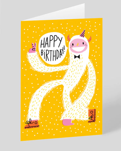 Happy Birthday Yeti Card