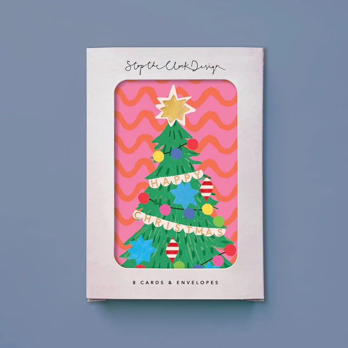 Christmas Tree Card Set (Pack 8)