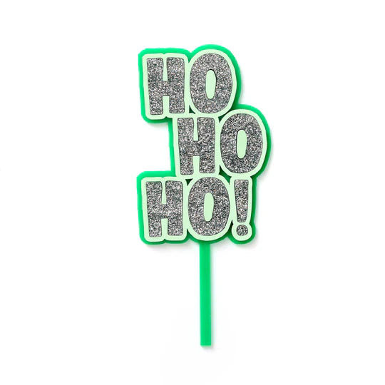 Ho Ho Ho Cake Topper Green