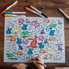 Load image into Gallery viewer, Hey Doodle Mat 123 Aussie Animals