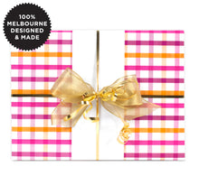 Load image into Gallery viewer, Wrapping Paper Plum Plaid 5 metres