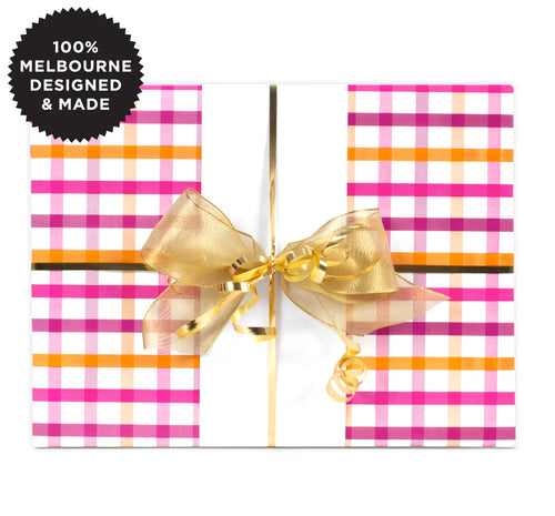 Wrapping Paper Plum Plaid 5 metres