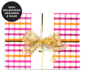 Wrapping Paper Plum Plaid 5 metres