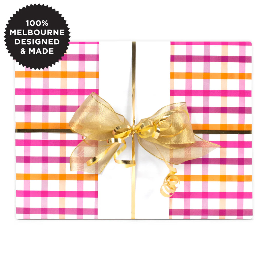 Wrapping Paper Plum Plaid 5 metres