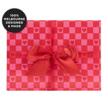 Load image into Gallery viewer, Wrapping Paper Love Check 5 metres