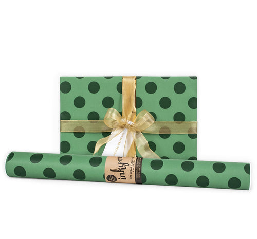 Wrapping Paper 5M Large Dot Green