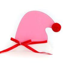 Load image into Gallery viewer, Pink + Red Acrylic Santa Hat