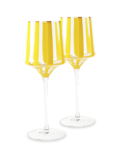 KIP & Co. Golden Stripe Vino Glass Set