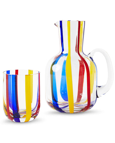 KIP & Co. Island Stripe Carafe + Glass