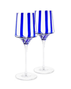 KIP & Co. Mykonos Stripe Vino Glass Set