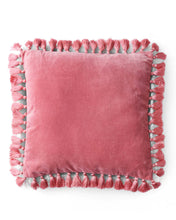 Load image into Gallery viewer, KIP &amp; Co. Dusty Rose Velvet Tassel Cushion