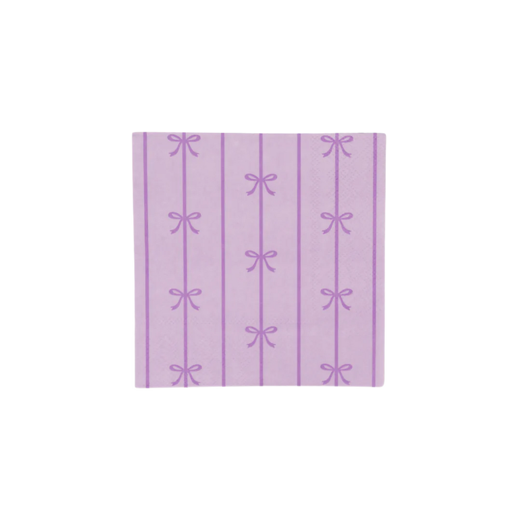 Signature Bow Small Napkins Le Lilac (Pack 20)