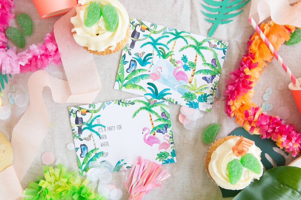 Tropical Party Invites (Pack 10)