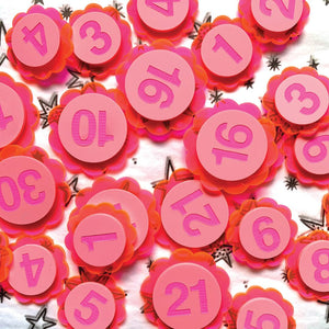 Birthday Badge Neon Pink #10