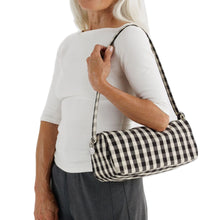 Load image into Gallery viewer, Baggu Nylon Loaf Bag - Black and Cream Gingham