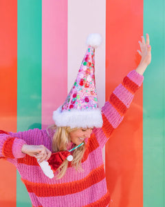 Holiday Confetti Santa Hat