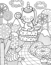 Load image into Gallery viewer, Unicorn Treats Colouring Book