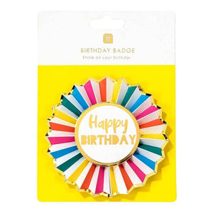 Rainbow Happy Birthday Paper Badge