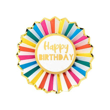Load image into Gallery viewer, Rainbow Happy Birthday Paper Badge
