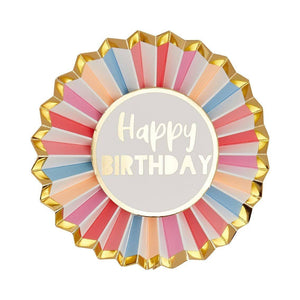 Rose Happy Birthday Paper Badge