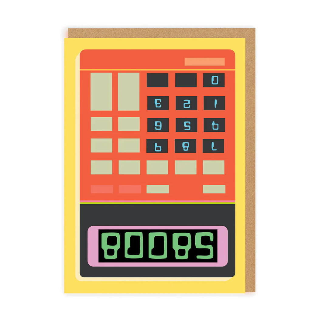 Boobs Calculator Greeting Card