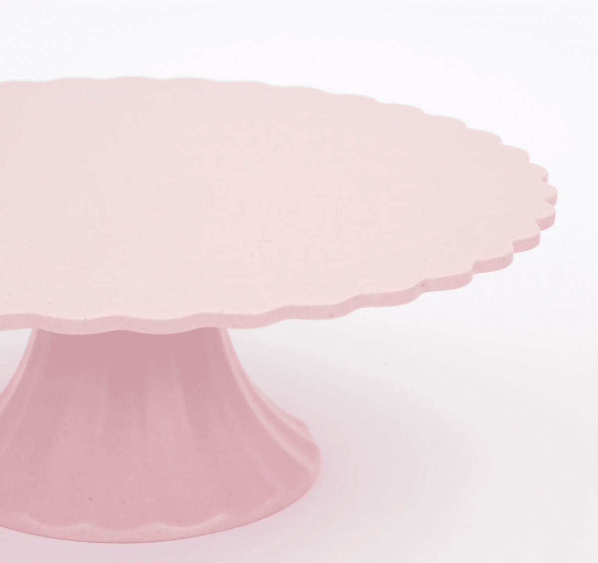Pink Ruffle Cake Stand Medium Pink Bamboo Reusable Cake Stand – Invite Me