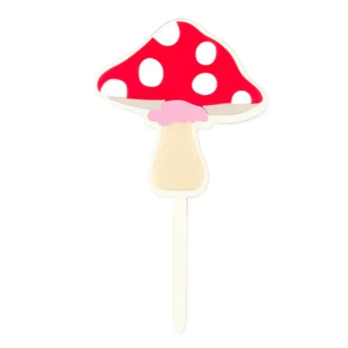 Fairy Magic Red Speckled Mushroom Cake Topper