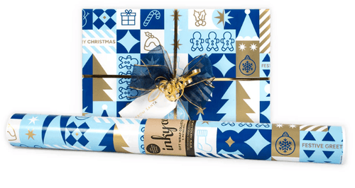 Wrapping Paper 5M Festive Blue
