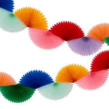 Load image into Gallery viewer, Rainbow Honeycomb Fan Garland