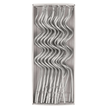 Load image into Gallery viewer, Swirly Silver Party Candles (Set 20)