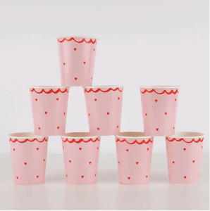 Lacy Heart Cups (Pack 8)