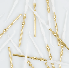 Load image into Gallery viewer, Gold Dipped Twisted Candles (Pack 16)