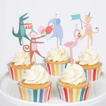Load image into Gallery viewer, Animal Parade Cupcake Kit (Set 24 toppers)
