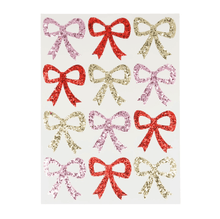 Load image into Gallery viewer, Eco Glitter Bow Stickers (Pack 8 Sheets)