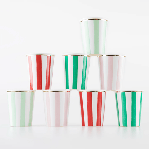 Striped Cups (Pack 8)