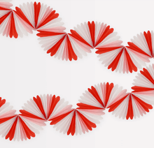 Load image into Gallery viewer, Candy Cane Stripe Honeycomb Garland