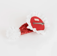 Load image into Gallery viewer, Sequin Santa Hat Hair Clip