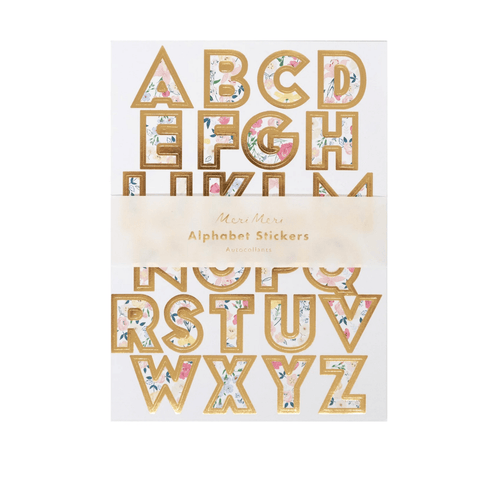 English Garden Alphabet Sticker Sheets (Pack 10 sheets)
