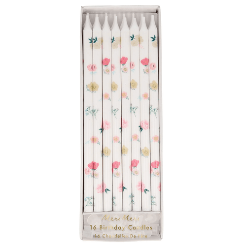 Floral Patterned Candles (Pack 16)