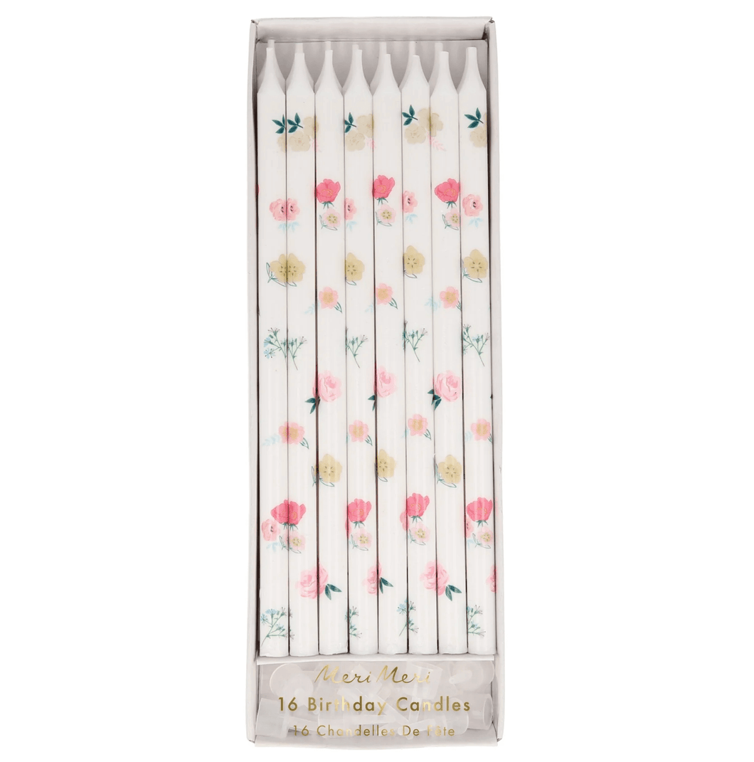 Floral Patterned Candles (Pack 16)