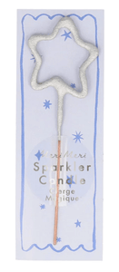 Silver Sparkler Mini Star Candle