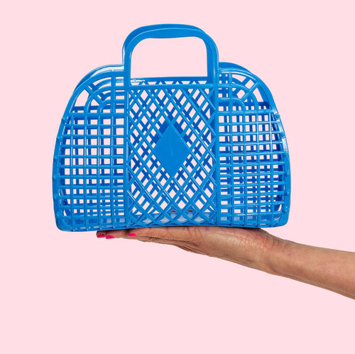 Sun Jellies Small Retro Basket Royal Blue