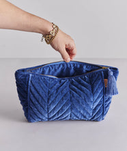 Load image into Gallery viewer, KIP &amp; Co. Ocean Dreamer Velvet Toiletry Bag