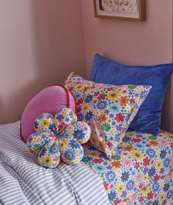 KIP & Co. Rainbow Flowers Velvet Petal Cushion