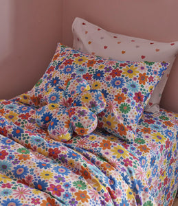 KIP & Co. Rainbow Flowers Velvet Petal Cushion