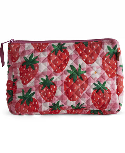 KIP & Co. Strawberry Jam Quilted Cotton Toiletry Purse