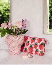 Load image into Gallery viewer, KIP &amp; Co. Strawberry Jam Quilted Cotton Toiletry Purse