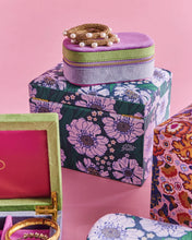 Load image into Gallery viewer, KIP &amp; Co. Tumbling Flowers Green Velvet Jewellery Box Large