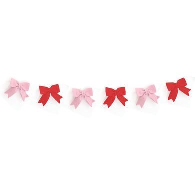 Felt Garland Red and Pink Bow