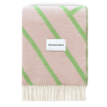 Load image into Gallery viewer, Maison Deux Lines Blanket Pink Apple
